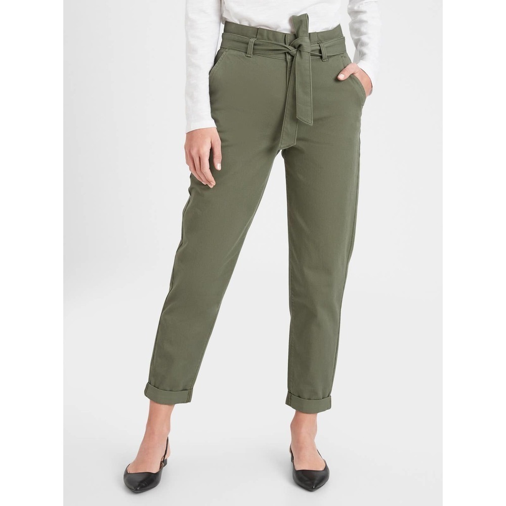 NEW Banana Republic Womens Barrel Pant Size 6 Green